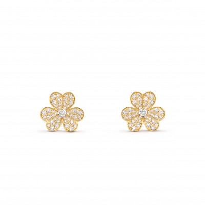 VAN CLEEF ARPELS FRIVOLE EARRINGS, SMALL MODEL VCARP0J900